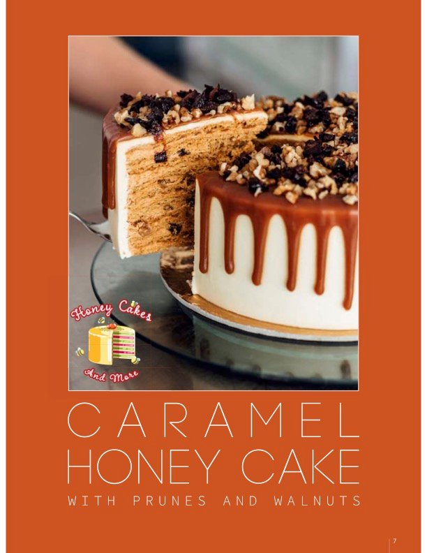 Caramel Honey Cake with Prunes & Walnuts